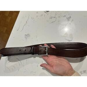 Vera Pelle Genuine Made in Italy Classic Brown Leather Belt, EUC, 120/105